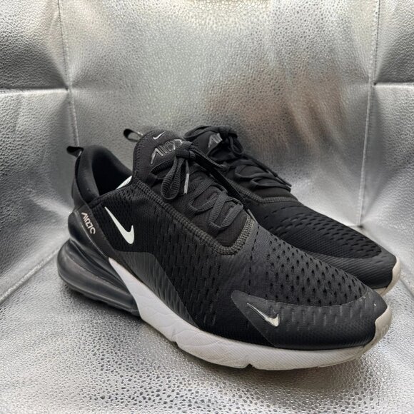 Size 12 Nike Air Max 270 Black White Mens Lace-Up Running Shoes AH8050-002 - Picture 1 of 11